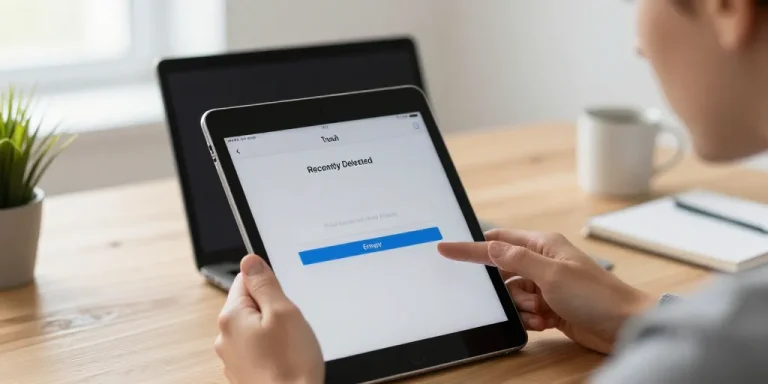 vider corbeille sur ipad