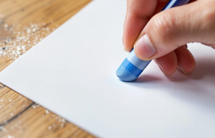 a quoi sert la partie bleue de la gomme